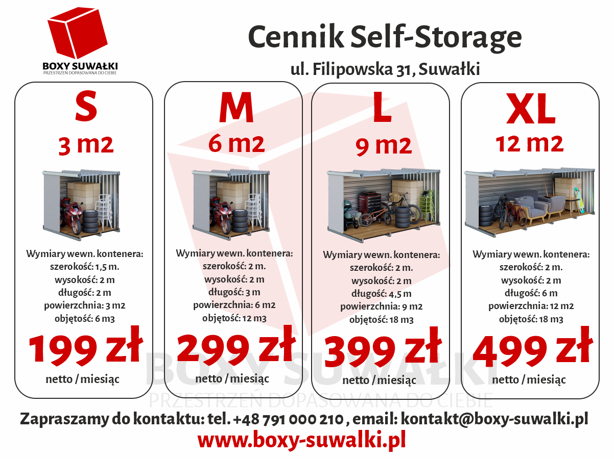 Magazyn self storage Filipowska 32, 16-400 Suwałki